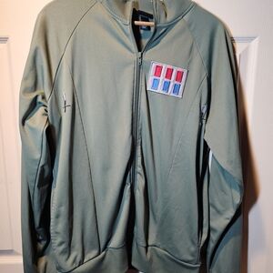 Star Wars Imperial Officer Olive Green Zip-Up Track Jacket - Medium